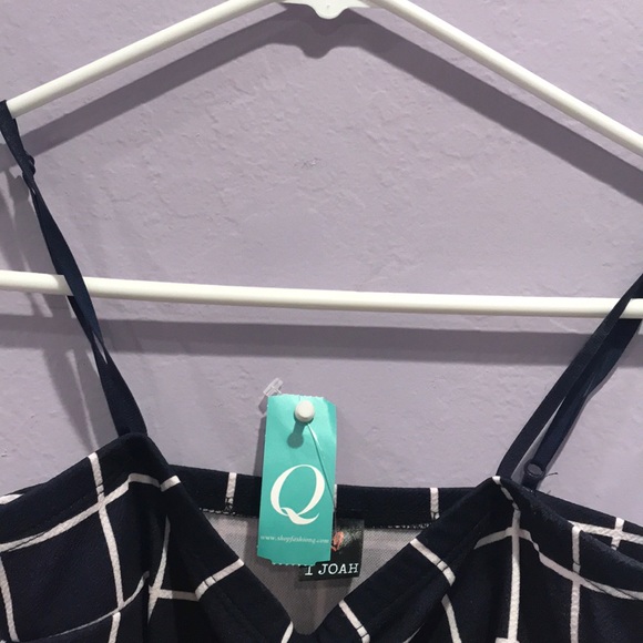 Spaghetti Strap Grid Bodycon Dress - Picture 3 of 3